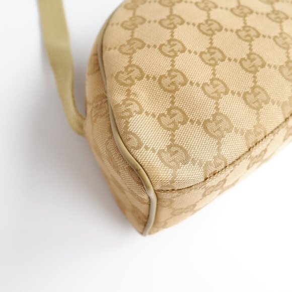 Authentic Preowned Gucci Green GG Canvas Half Moon Shoulder Bag - Picture 9 of 16
